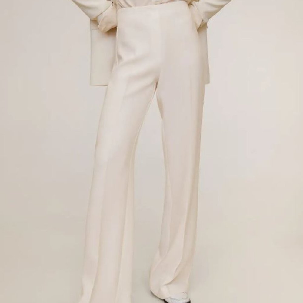 Mango White Palazzo Pants ( New with tags)